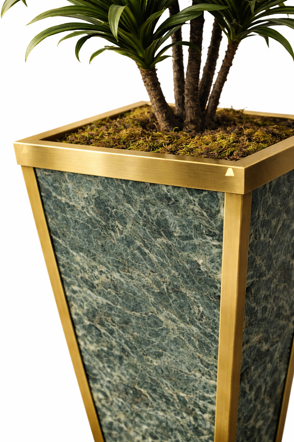 Verde Marble Planter - Tapered